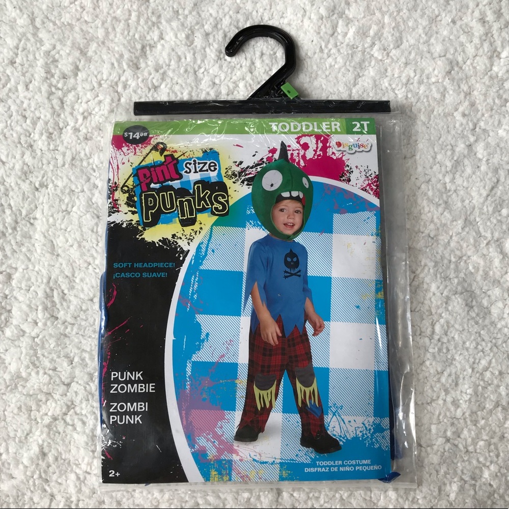 New! Toddler Punk Zombie Costume 2T